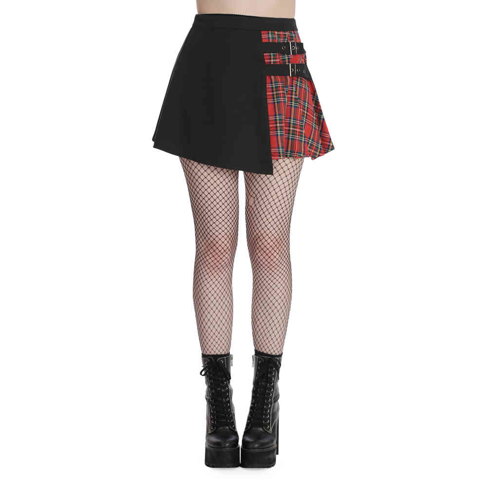 Banned - Tavish Tartan Skirt - Black/Red